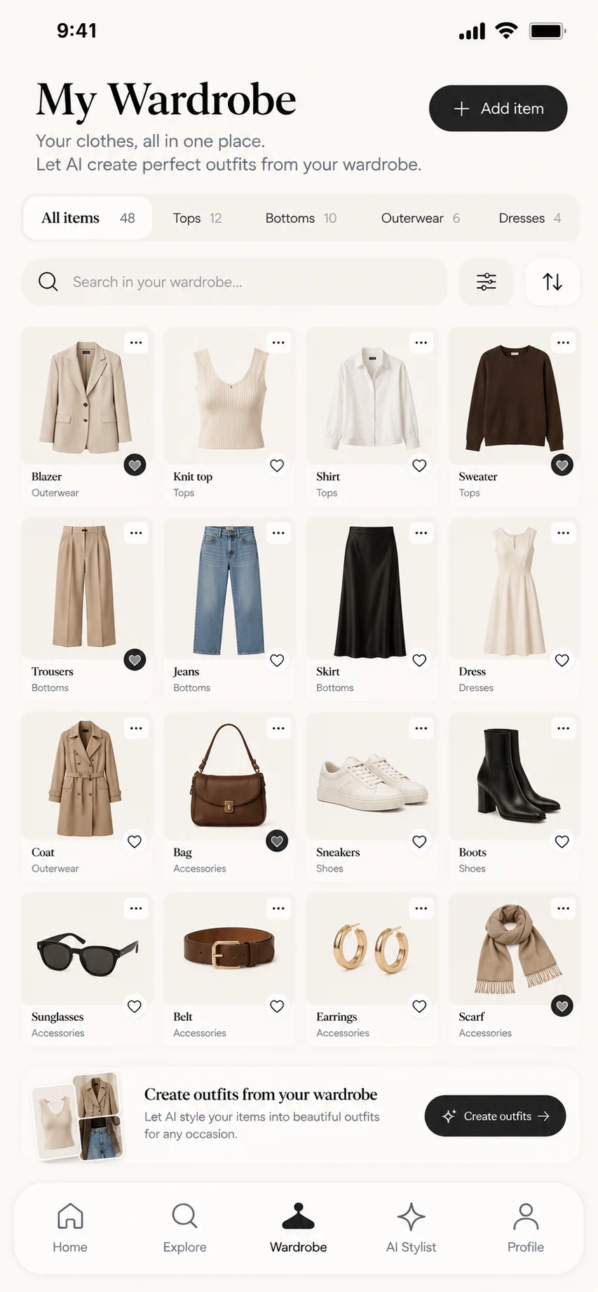 Wardrobe screen